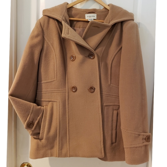 St. John's Bay Jackets & Coats | St Johns Bay Hooded Pea Coat | Poshmark